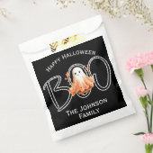 Boo Halloween Black Modern Name Geschenktütchen (Versiegelt)