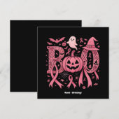Boo Halloween Brustkrebs-Bewusstsein Pink Ribbon Einladung (Vorne/Hinten)