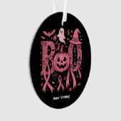 Boo Halloween Brustkrebs-Bewusstsein Pink Ribbon Ornament (Vorderseite)