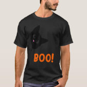 Boo Halloween Cat Kostüm Halloween Black Cat Todd T-Shirt (Vorderseite)