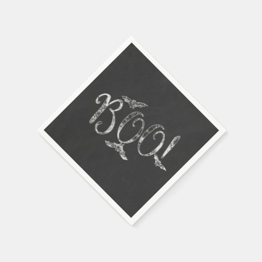 BOO! Halloween Chalkboard Chalk Holiday Party Serviette (Ecke)