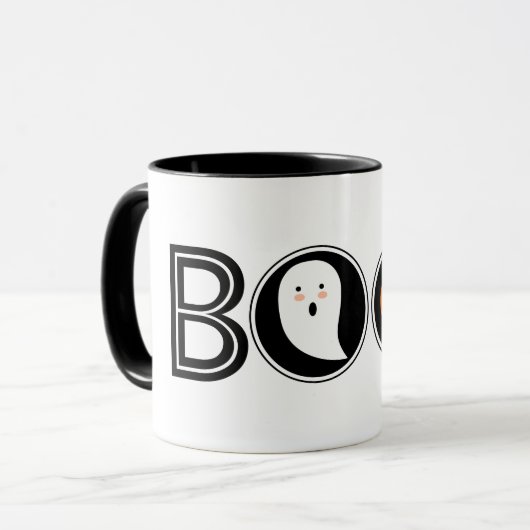 Boo! Halloween Coffee Tasse (Vorderseite Links)
