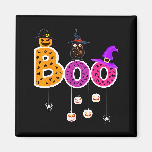 Boo Halloween Costume Sders Ghosts Pumkin &amp; Wi Magnet (Vorne)