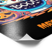 Boo! Halloween - Creepin' It Real Orange Black Fotodruck (Ecke)