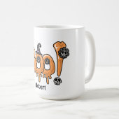 Boo Halloween cute ghost Personalized name Kaffeetasse (VorderseiteRechts)