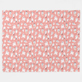 Boo Halloween Cute Ghosts  Fleecedecke (Vorderseite (Horizontal))