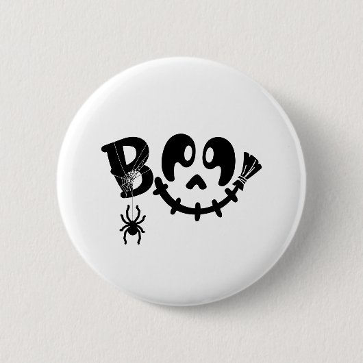 Boo - Halloween design Button (Vorderseite)