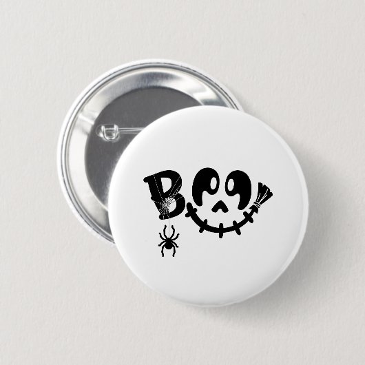 Boo - Halloween design Button (Vorne & Hinten)