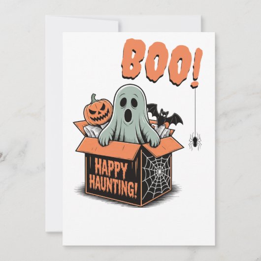 Boo! Halloween Einladung (Vorderseite)