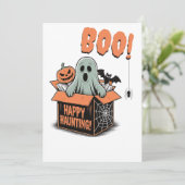 Boo! Halloween Einladung (Stehend Vorderseite)