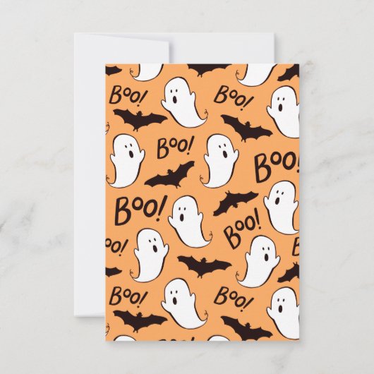 Boo! Halloween Einladung (Rückseite)