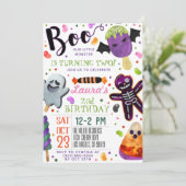 Boo Halloween Einladung (Stehend Vorderseite)