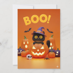 BOO! Halloween-Einladungskarte Einladung