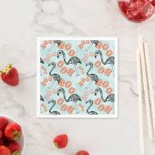 Boo Halloween | Flamingo Skeleton Serviette (Beispiel)