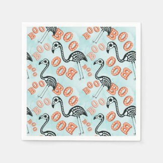 Boo Halloween | Flamingo Skeleton Serviette