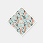 Boo Halloween | Flamingo Skeleton Serviette (Ecke)