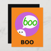 BOO Halloween Flashcard (Vorne/Hinten)