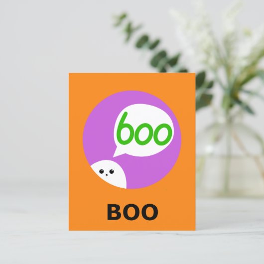 BOO Halloween Flashcard (Stehend Vorderseite)