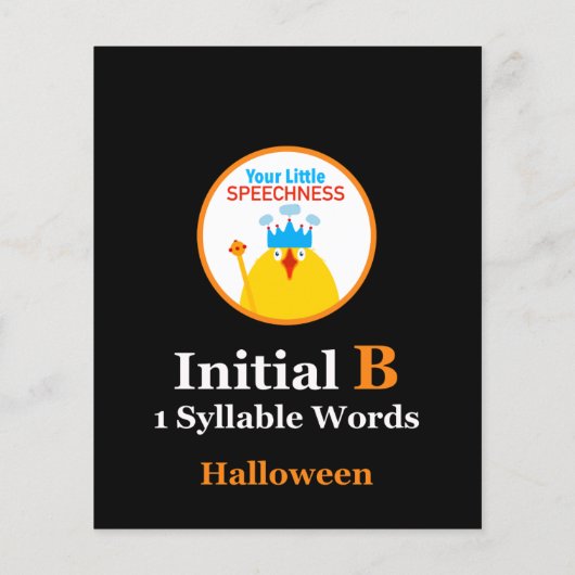 BOO Halloween Flashcard (Rückseite)