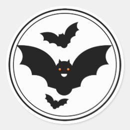 Boo! Halloween-Fledermaus Runder Aufkleber