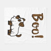 Boo Halloween Fleecedecke (Vorderseite (Horizontal))