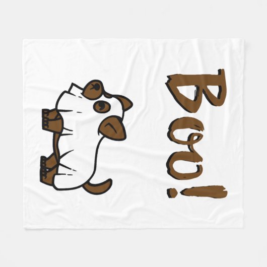 Boo Halloween Fleecedecke (Vorderseite (Horizontal))