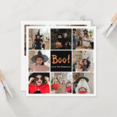 Boo Halloween Fotokarte Karte (Vorderseite/Rückseite Beispiel)