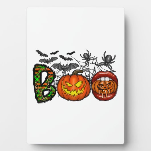 Boo Halloween Fotoplatte (Vorderseite)