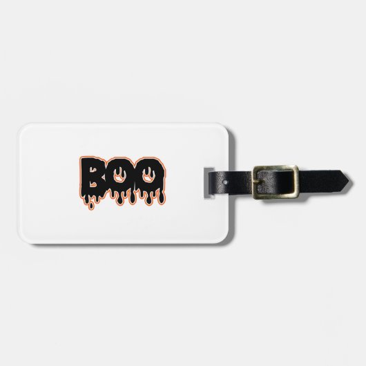 BOO Halloween Gepäckanhänger (Vorderseite horizontal)