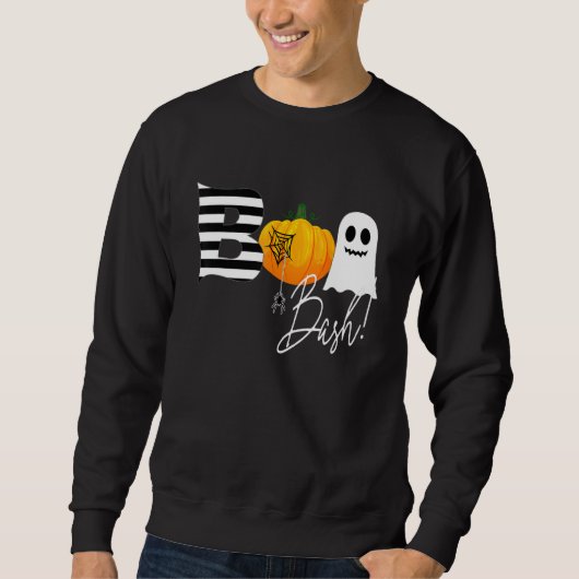 Boo Halloween Ghos Spiders Pumpkin-Kostüm Sweatshirt (Vorderseite)