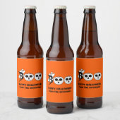 BOO! Halloween Ghost Beer Flaschenetikett-Set Bierflaschenetikett (Flaschen)