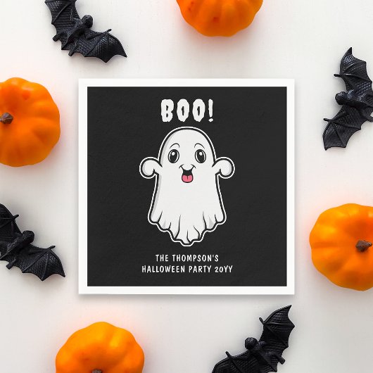 Boo Halloween Ghost benutzerdefinierter Text schwa Serviette