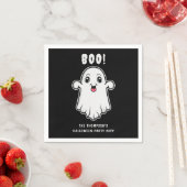Boo Halloween Ghost benutzerdefinierter Text schwa Serviette (Beispiel)