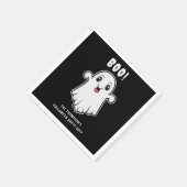 Boo Halloween Ghost benutzerdefinierter Text schwa Serviette (Ecke)