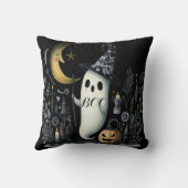 Boo Halloween Ghost Black Night Halbmond Jack Spaß Kissen (Rückseite)