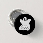 Boo! Halloween Ghost Button Abzeichen (Vorne & Hinten)