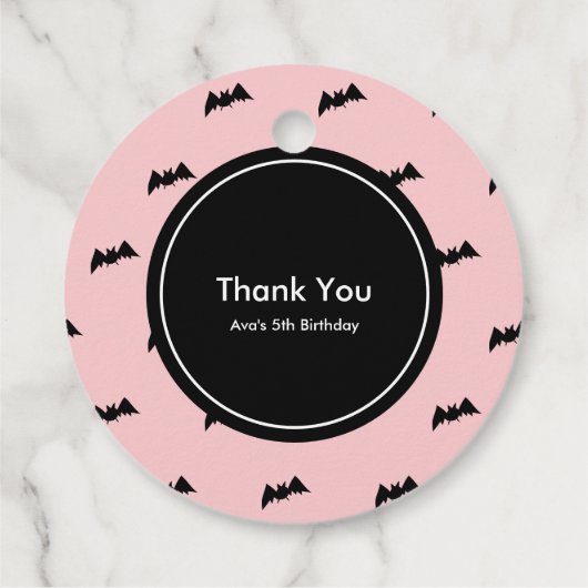 Boo! Halloween Ghost Girl Light Pink Geschenkanhänger (Rückseite)