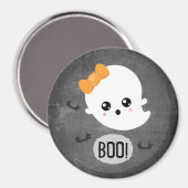 Boo Halloween Ghost Magnet (Vorderseite/Rückseite)