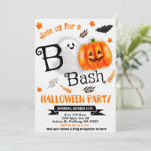 Boo! Halloween Ghost Niedlich Spooktacular Pumpkin Einladung (Stehend Vorderseite)