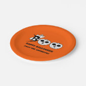 BOO! Halloween Ghost Paper Plate Pappteller (Schrägansicht)