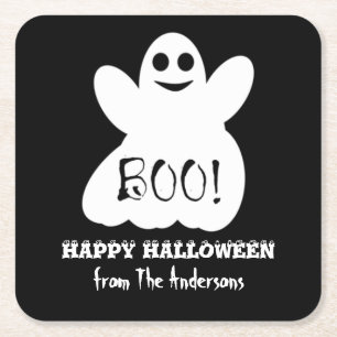 BOO! Halloween Ghost Paper Untersetzer