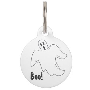 Boo Halloween Ghost Print Trick oder Treat Costume Haustiermarke