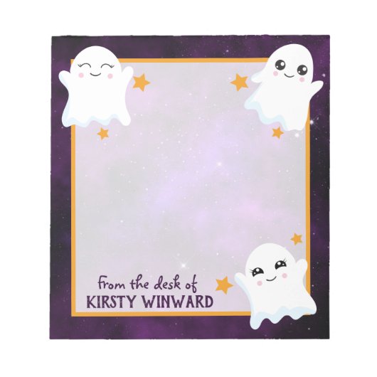 Boo Halloween Ghosts Notizblock (Vorderseite)