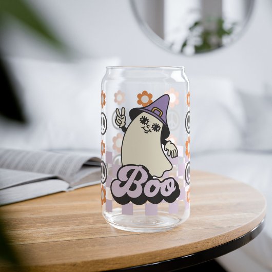 Boo Halloween Glass, Fall Saison Geschenk Dosenglas