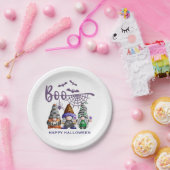 Boo Halloween Gnomes Illustration Pappteller (Party)