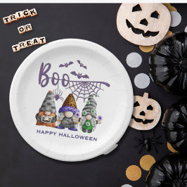 Boo Halloween Gnomes Illustration Pappteller