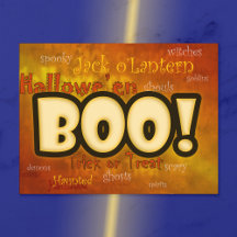 Boo! Halloween Grußkarte