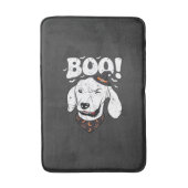 Boo Halloween Hund Hexenhut Fledermäuse Badematte (Vorderseite Vertikal)