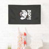 Boo Halloween Hund Hexenhut Fledermäuse Banner (Insitu)