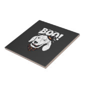 Boo Halloween Hund Hexenhut Fledermäuse Fliese (Seite)